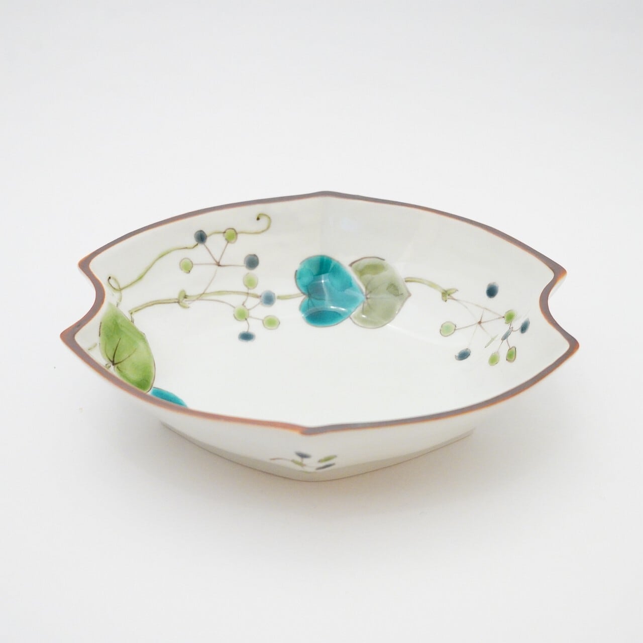 【色絵遊 小高裕子】舟形鉢 山帰来 45