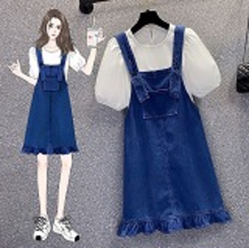 【大きいサイズL-4XL】【春夏新作】ファッション/2枚セットワンピース#scimmt-215117