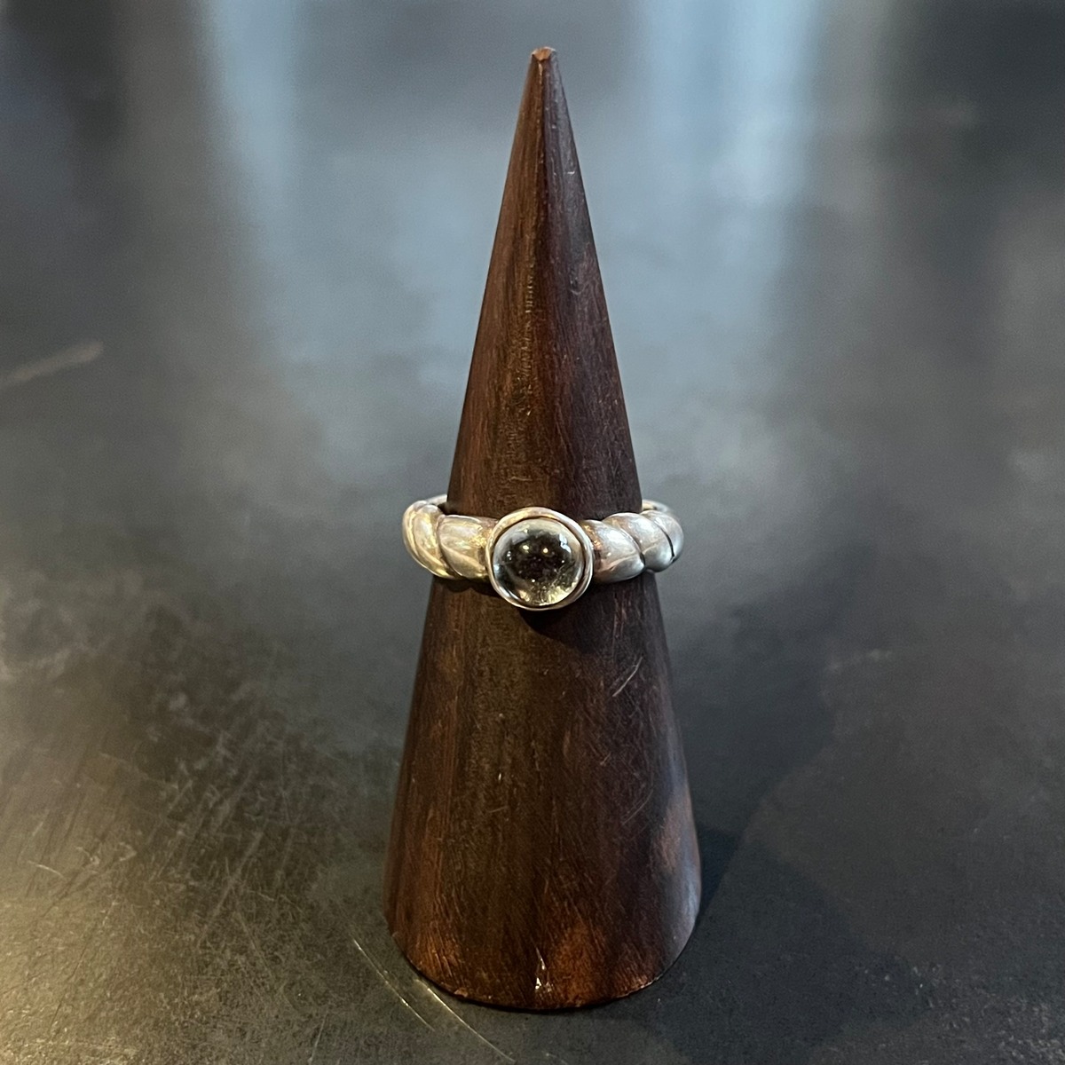 SILVER925 CLEAR STONE ROPE DESIGN RING/シルバー/リング | maryland_accessories