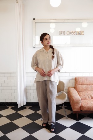 OG Co. Li. Chambray Open Collar Shirt