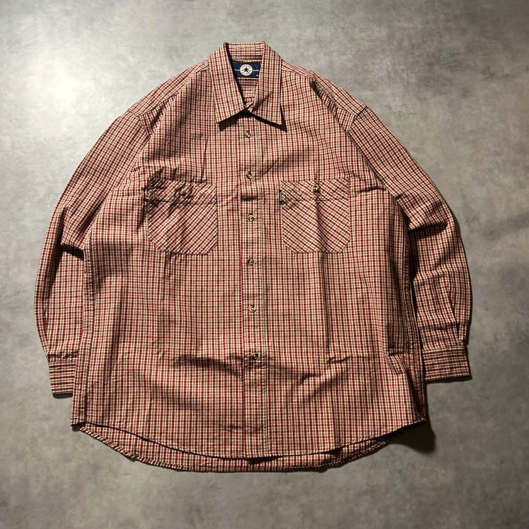 ヴィンテージ コンバース マルチポケット チェック CPO シャツ