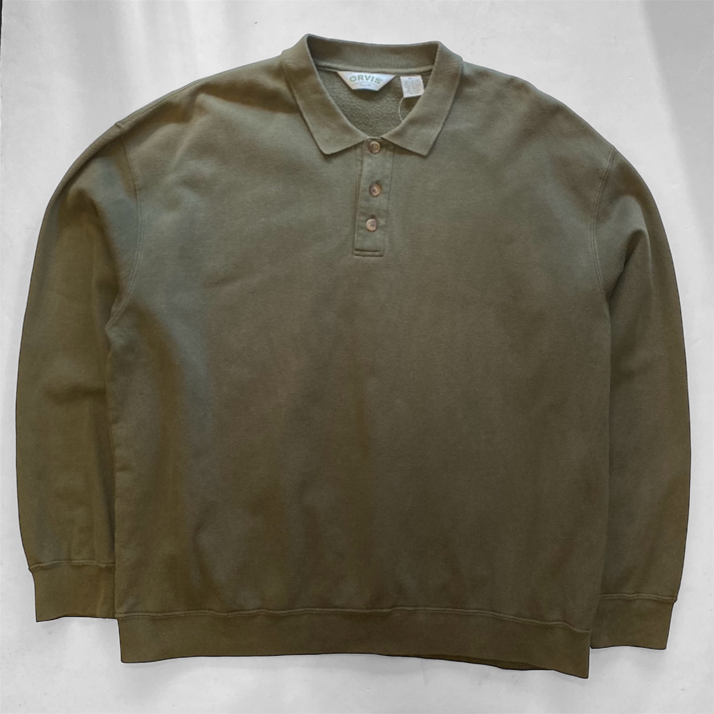 00s "ORVIS"  Polo Sweat shirt  オービス ポロスウェットシャツ [XL]