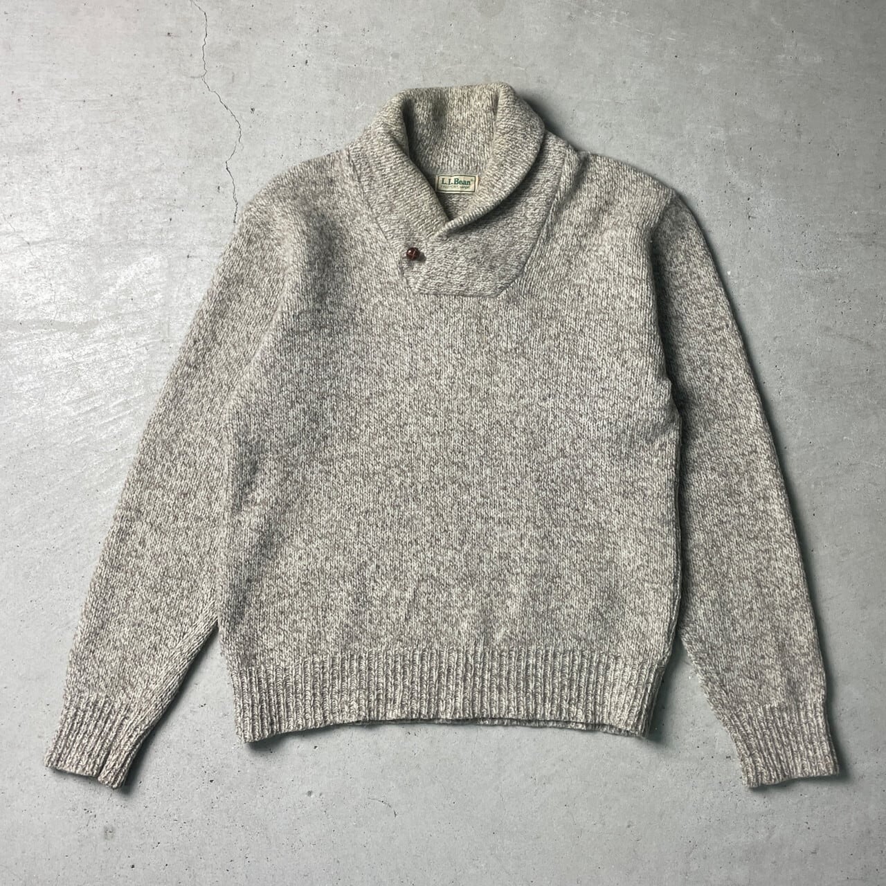 80年代 L.L.Bean エルエルビーン ウールニットセーター ショールカラー