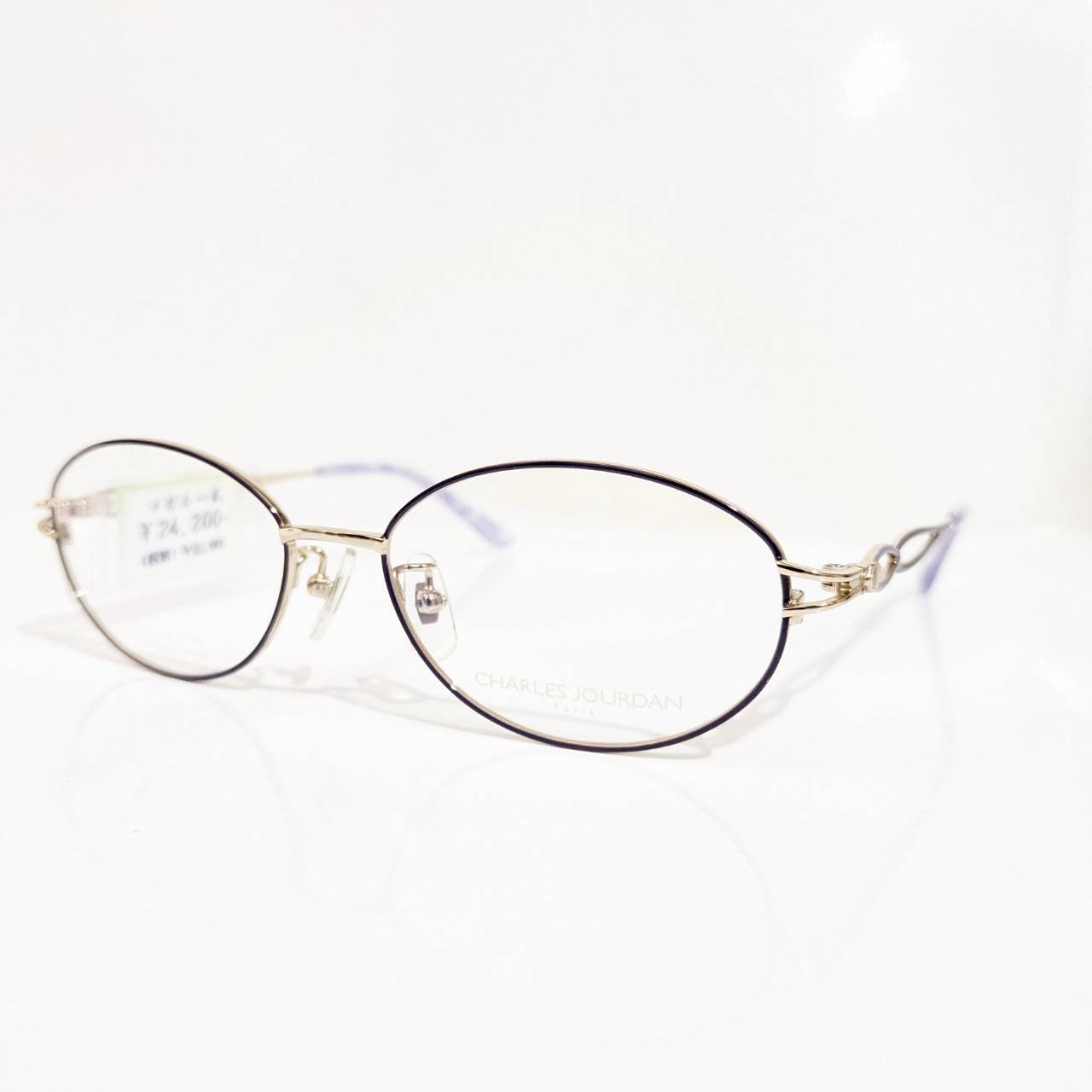 【CHARLESJOURDAN】オーバルメタルフレーム ゴールド