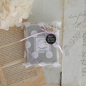 【布花】Anemone × ビジュー（ブルー）  ピアス・イヤリング