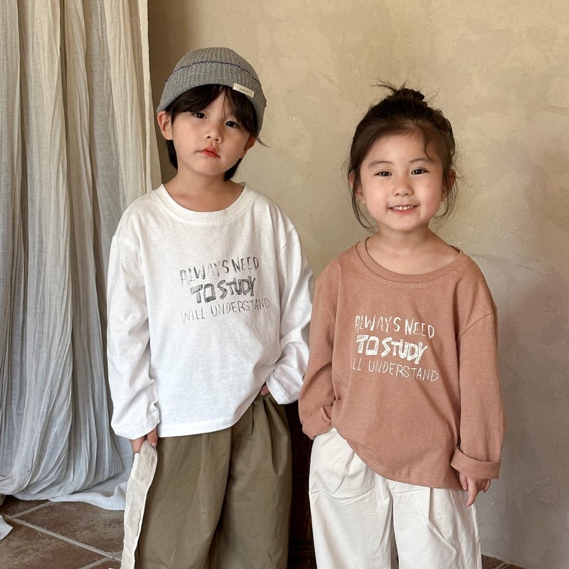 【BABY&KID】秋新作 英字柄長袖シャツ