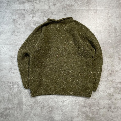 00-90s Fisherman ウール XS セーター メランジ グリーン 詳細写真6