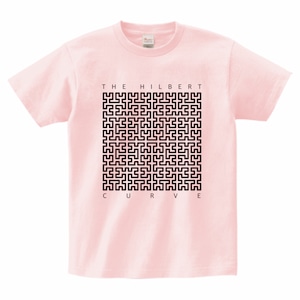 ヒルベルト曲線Tシャツ_ライトピンク/The Hilbert Curve T (Light Pink)