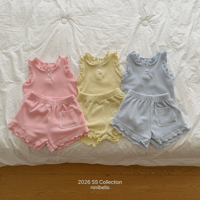 【6/18〆予約】<ninibello> Romi frill sleeveless top