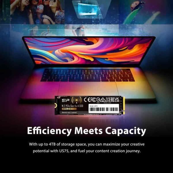 シリコンパワー 1TB US75 NVMe PCIe Gen4 M.2 2280 SSD R/W 最大7000