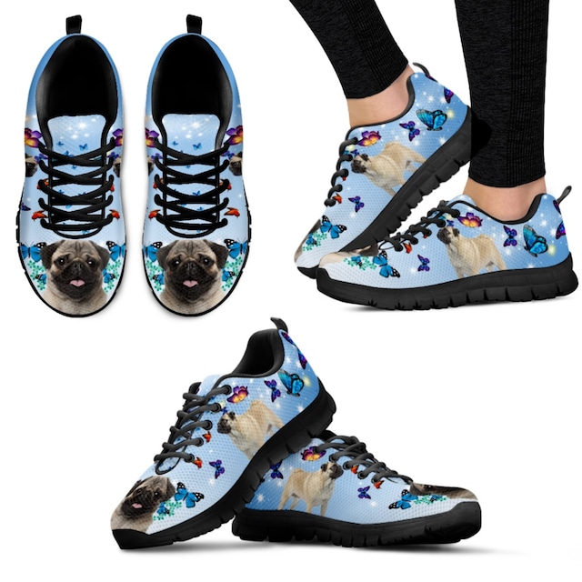 Light sneakers  -blue butterfly-　　snk-51