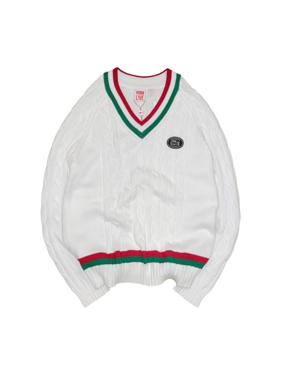 Supreme × LACOSTE 17ss Tennis Sweater シュプリーム ラコステ テニス 