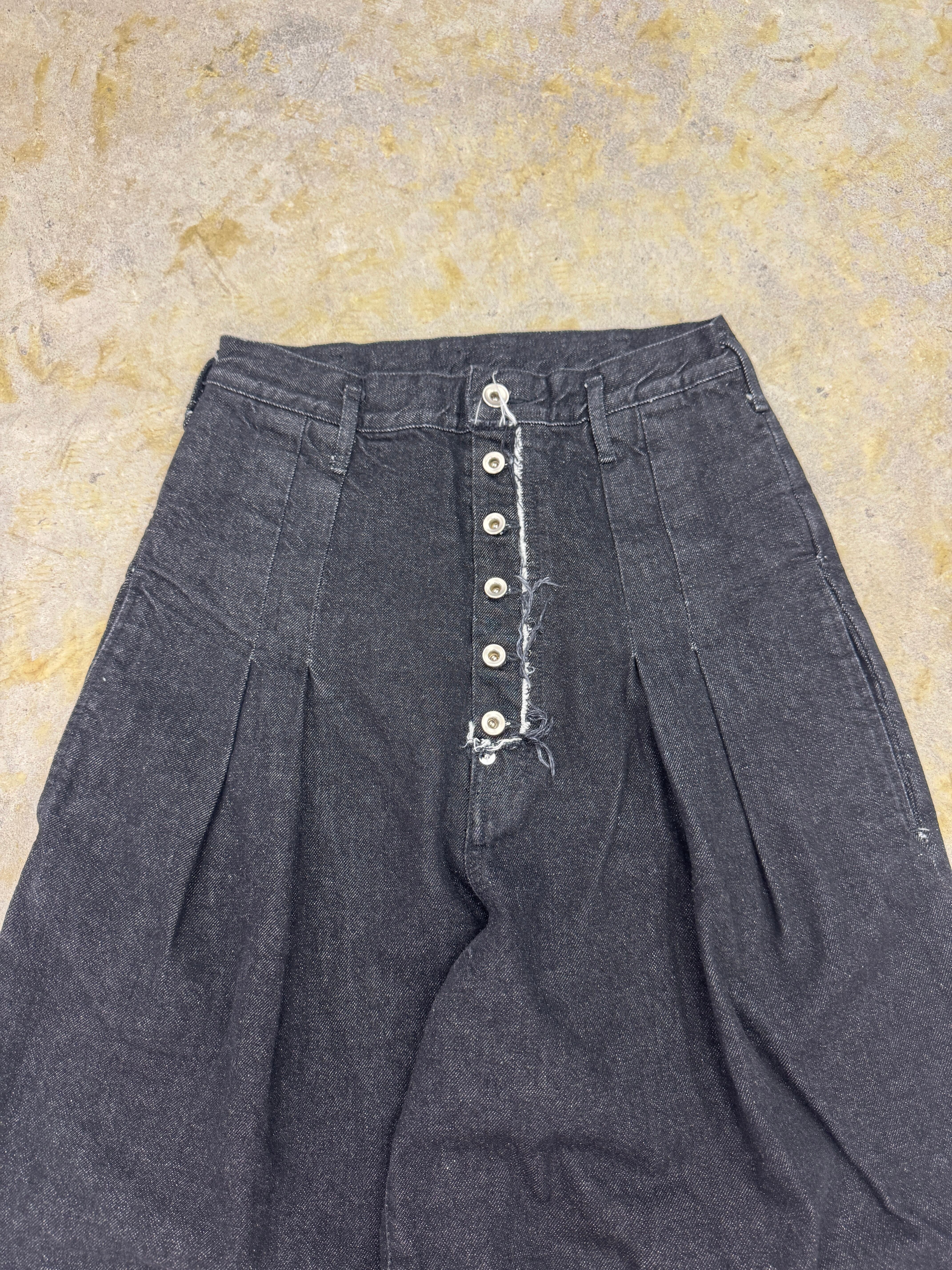 パンツ SOSHIOTSUKI Washed Denim Pants SOSHIOTSUKI【ソウシオオツキ】the front lowrised denim pant