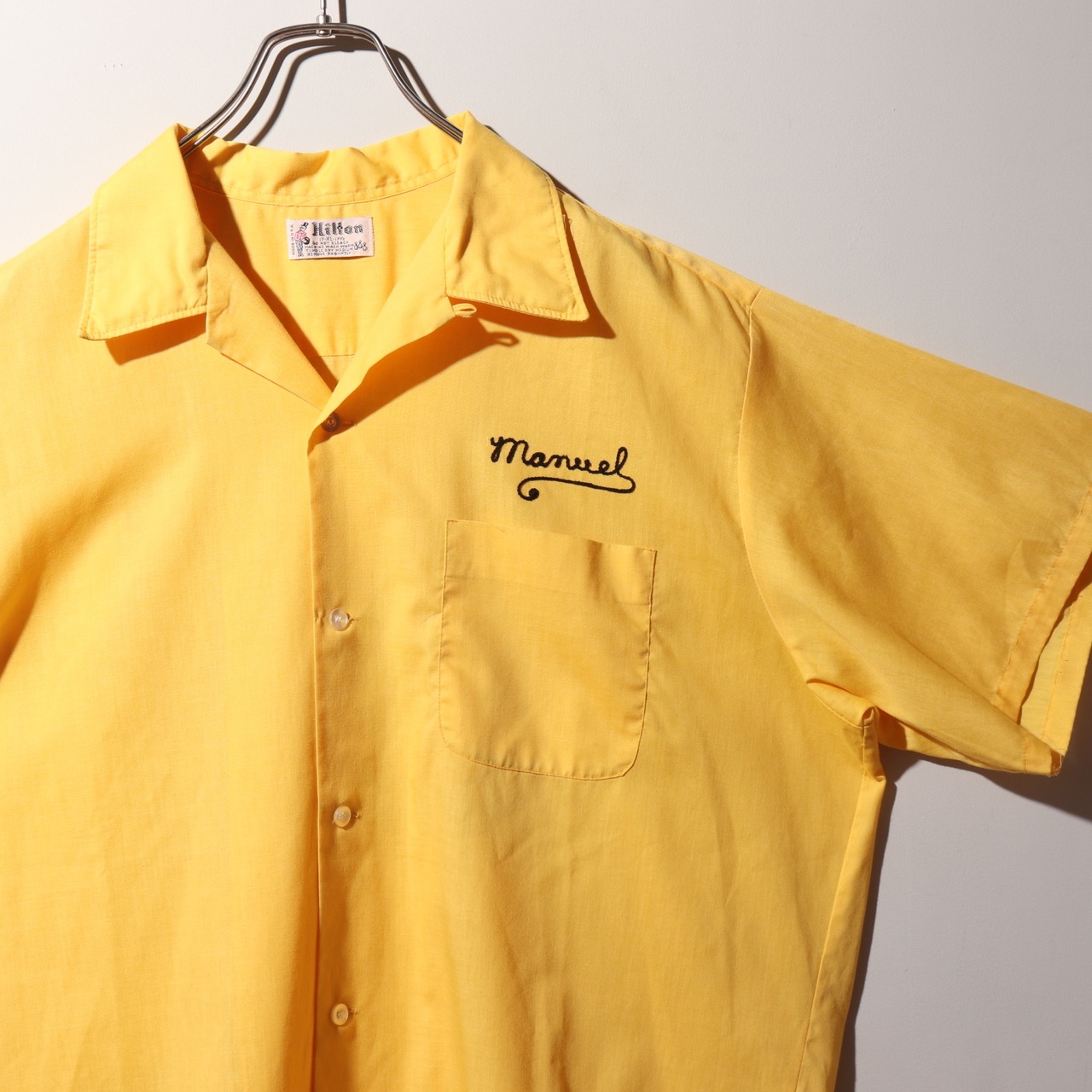 極美品 XL 50s Hilton ボウリングシャツ チェーンステッチ ヒルトン vintage ヴィンテージ