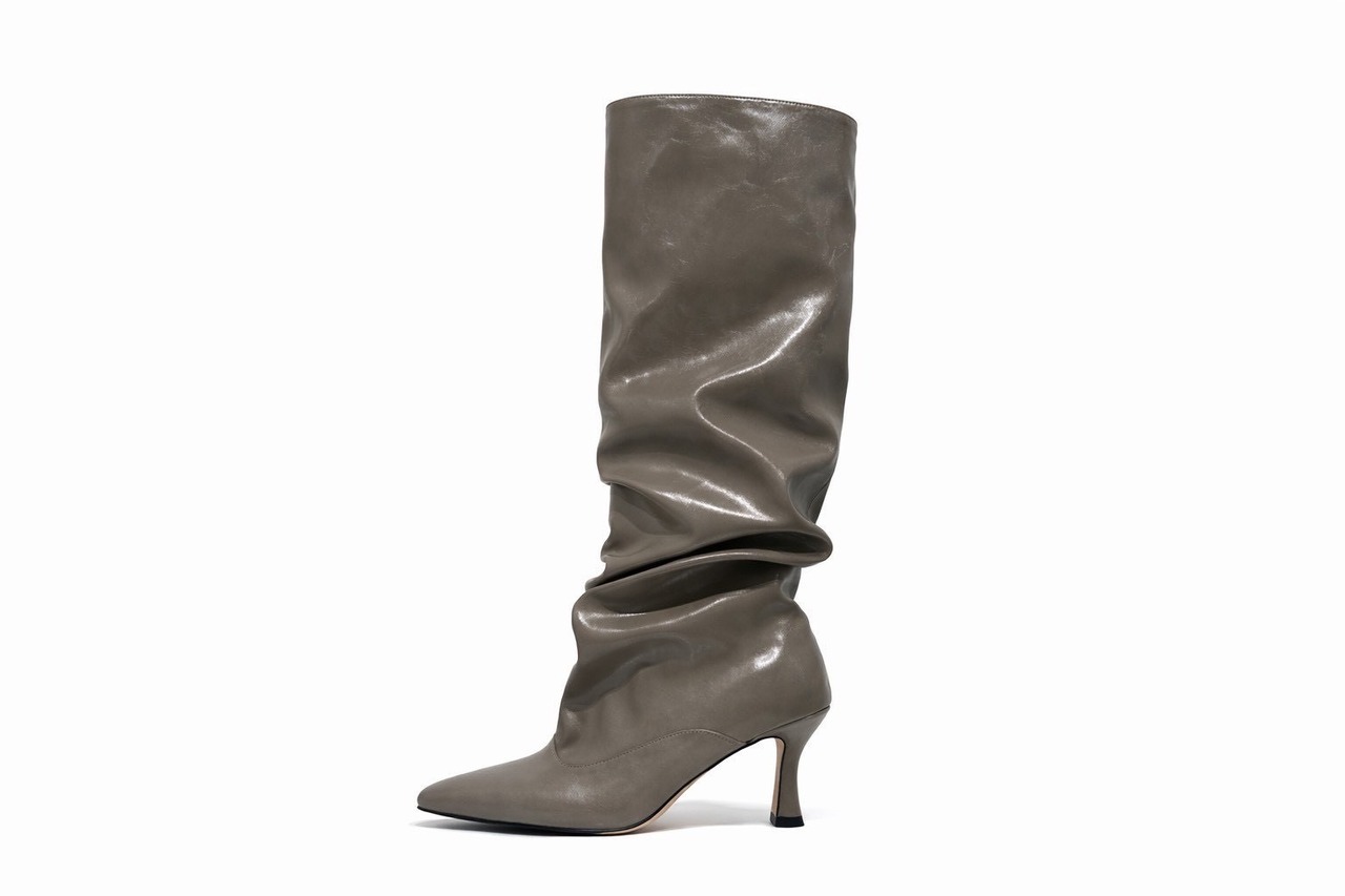 メゾンマヴェリックプレゼンツ  Knee High Draping Boots