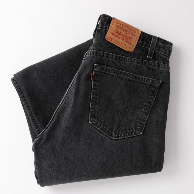 【逸品】90s Vintage Levi's 505 ブラックデニム W34 実寸W32 オリジナル ヴィンテージ リーバイス デニム パンツ アメカジ USA製