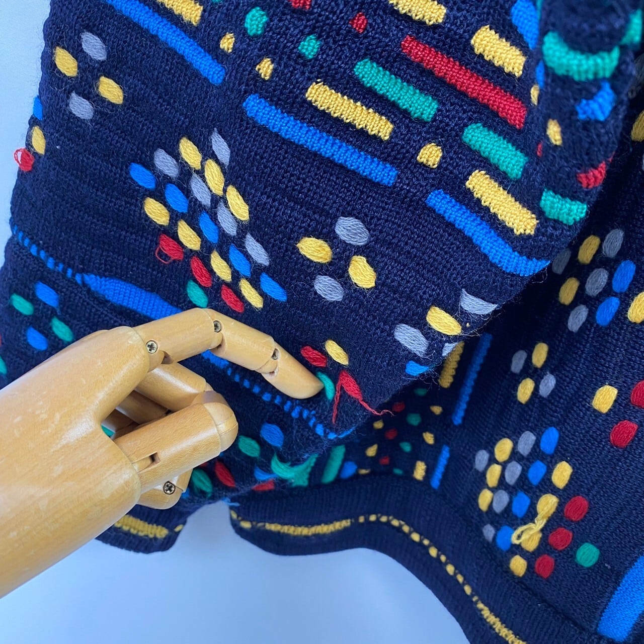 希少一点物】 90s COOGI knit クージーニット 立体3D編み総柄 希少一点物】 90s COOGI knit クージーニット 立体3D編み総柄