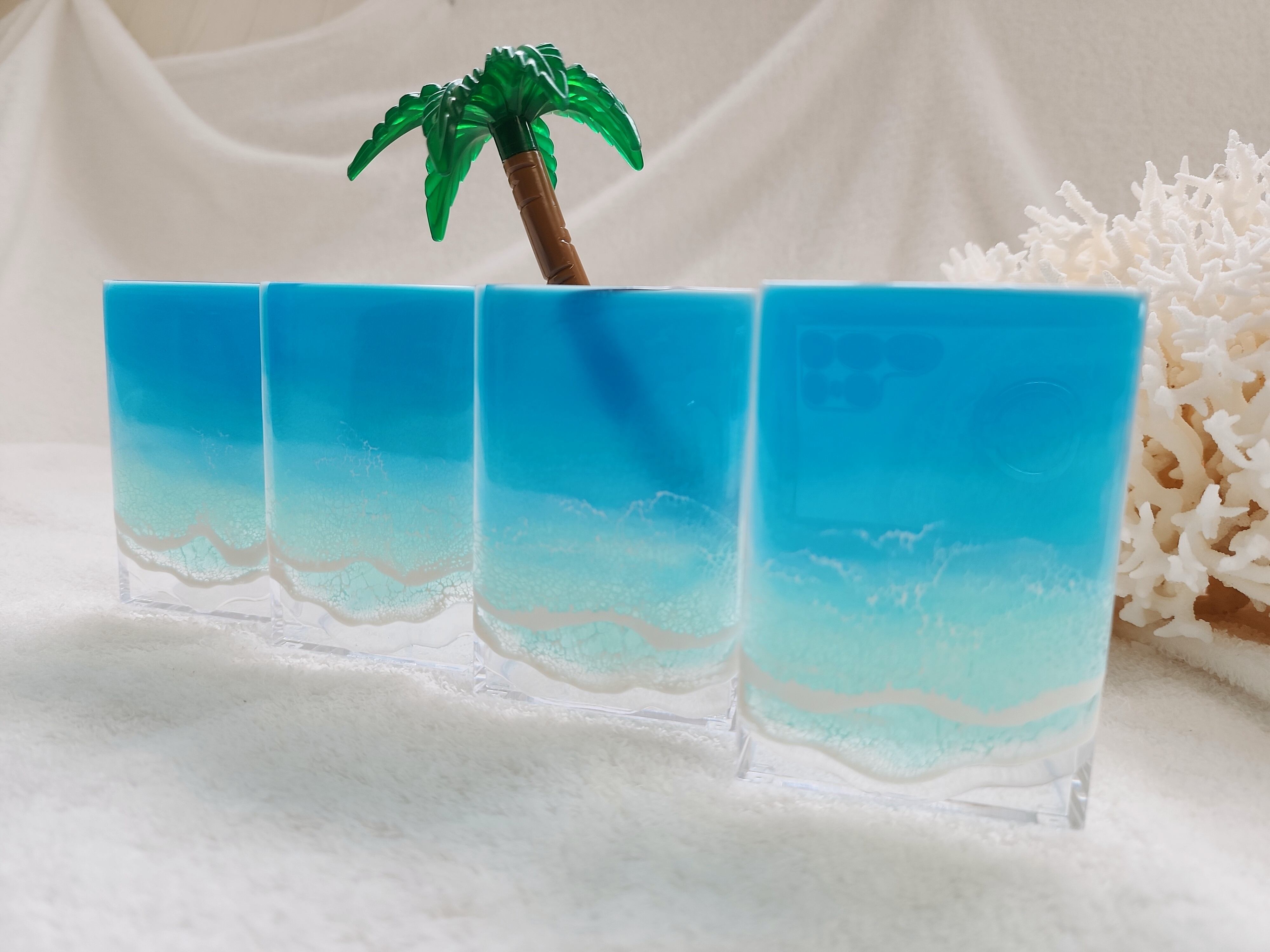 164.オーシャンレジンアート ペンスタンド