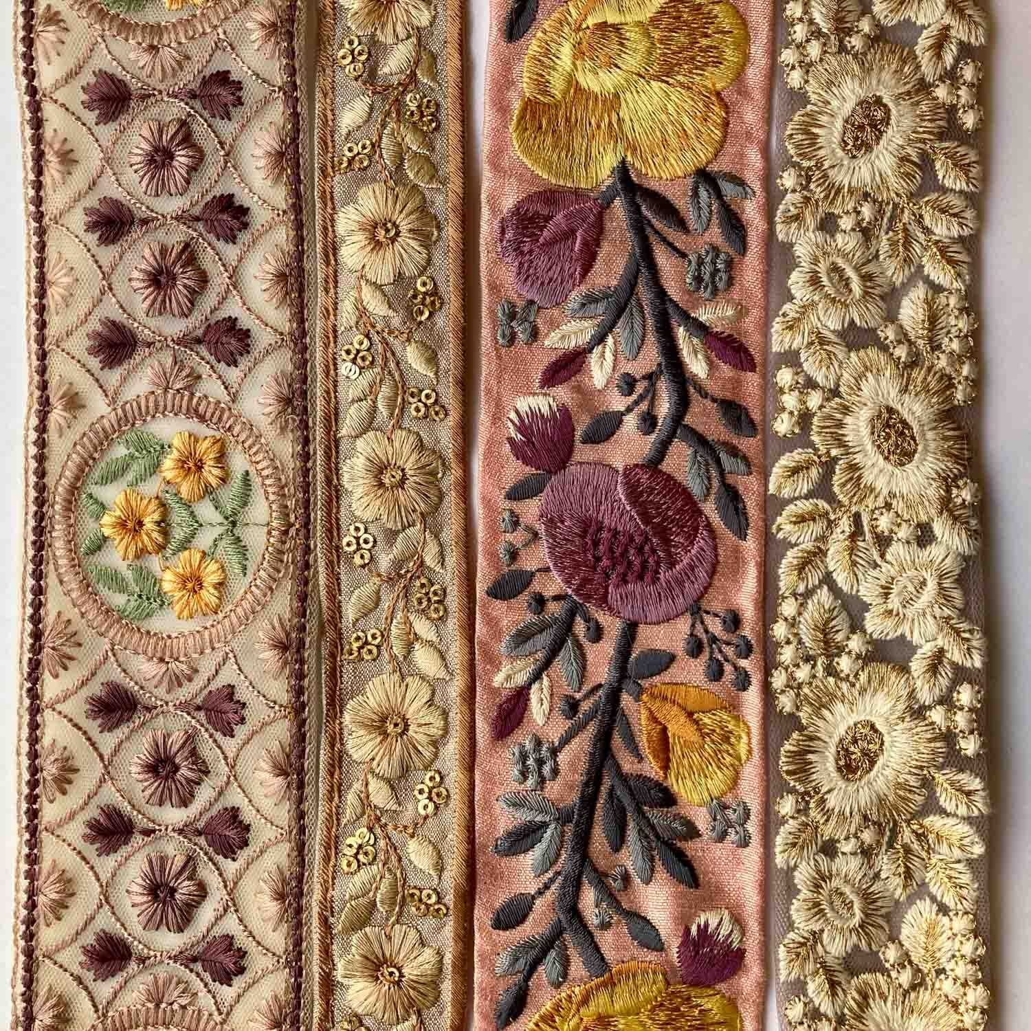 再入荷〉インド刺繍リボンのハギレセット（柄アソート） | Dua