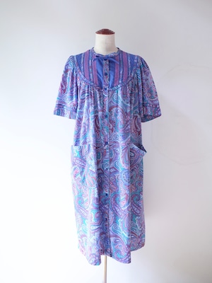 70-80s Paisley Print Dress