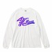 Draemkendam-バイオレット　　5.6oz ビッグシルエット長袖Tシャツ(白）