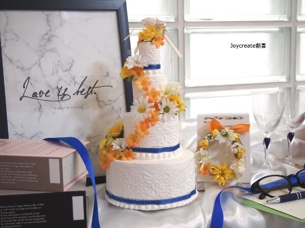 食品サンプル 中サイズ ウェディングケーキ ウエルカムボード