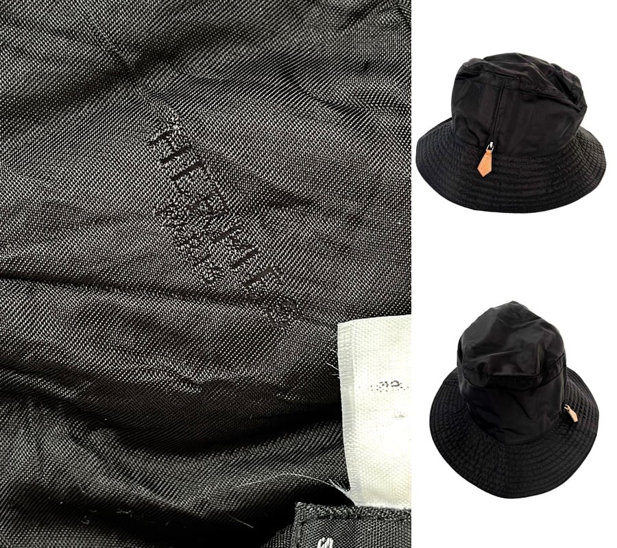 HERMES エルメス レザータグ ririジッパー ジップポケット ナイロン