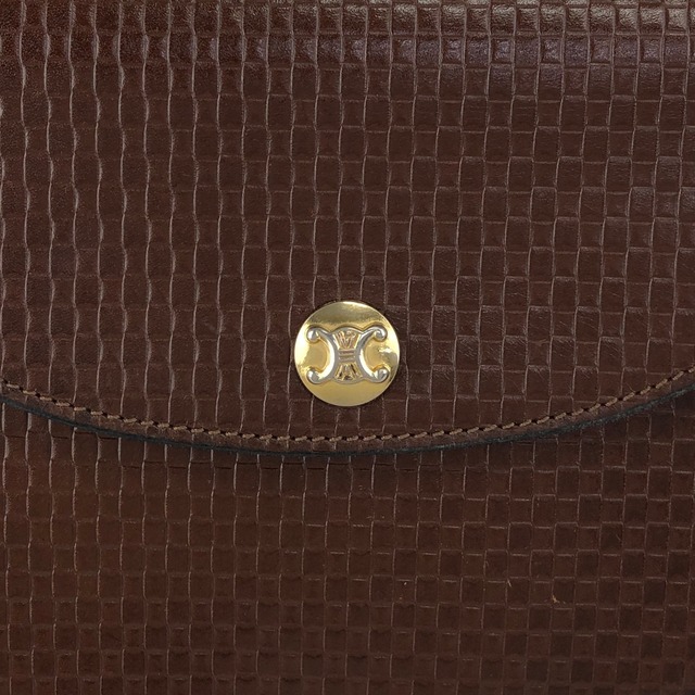 CELINE セリーヌ ショルダーバッグ ブラウン トリオンフ レザー ミニバッグ vintage ヴィンテージ オールド mgieg8