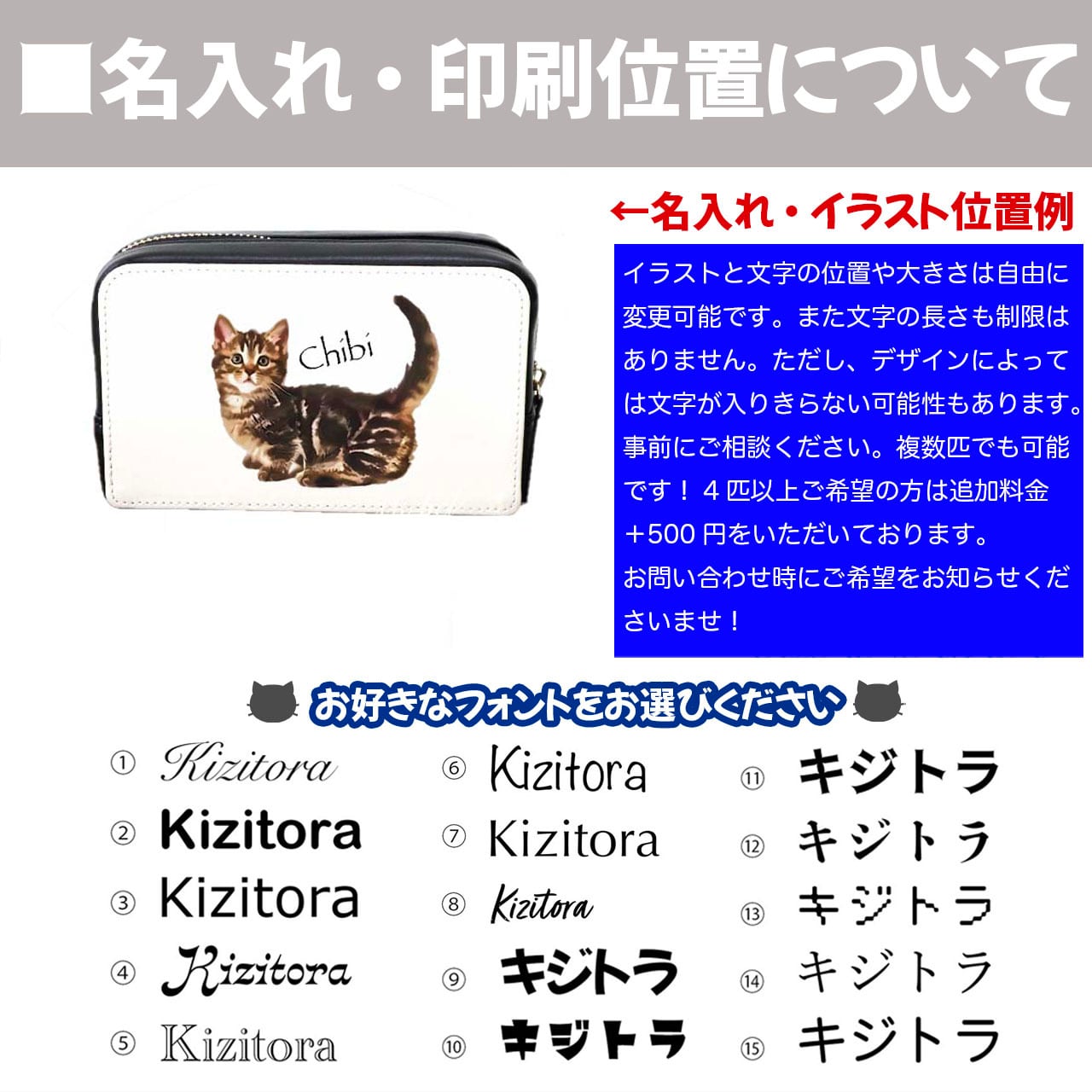 うちの子イラストのPUレザーポーチ！猫好き・犬好き・うちの子好き必見