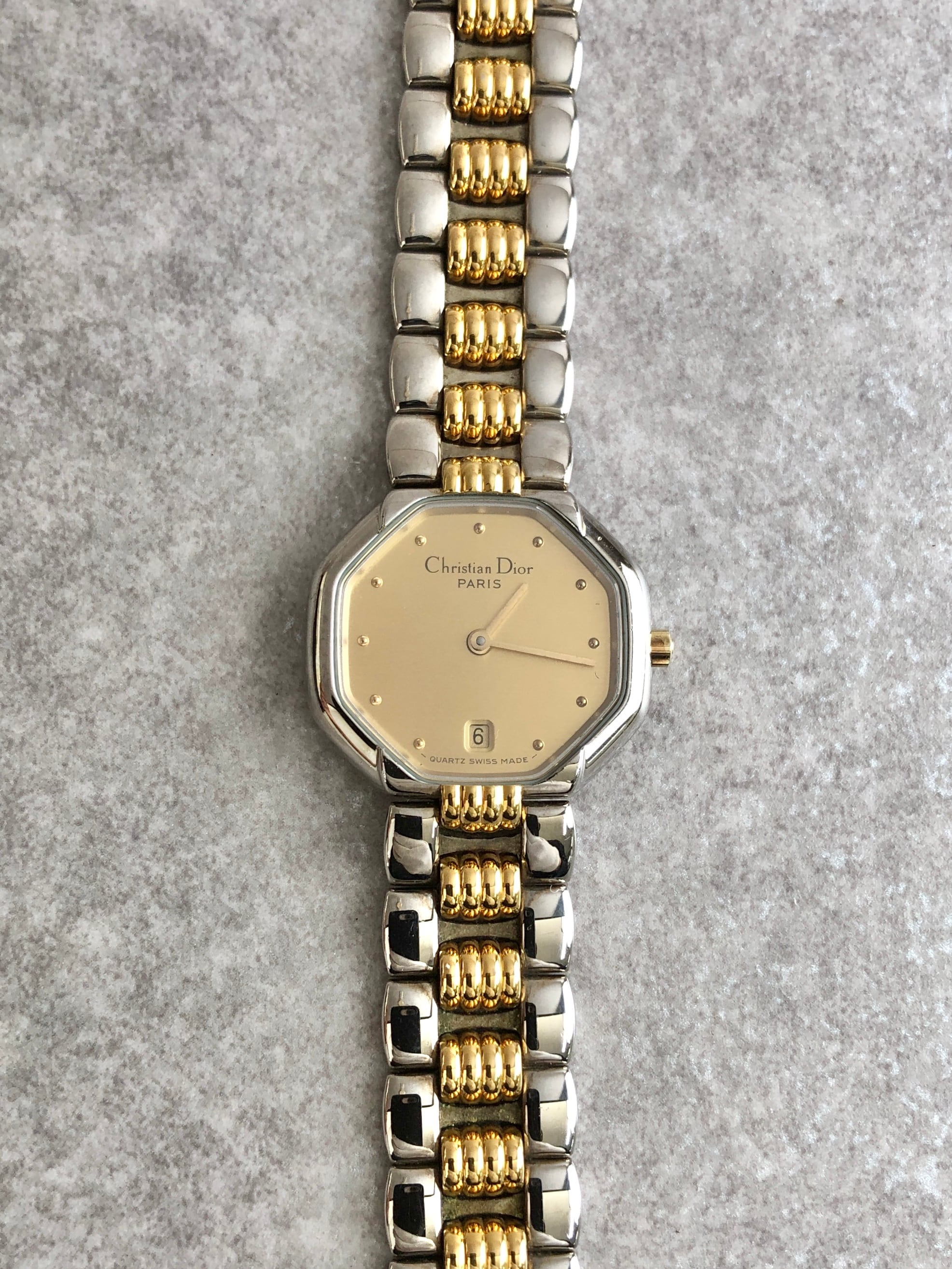 Christian Dior クリスチャン ディオール オクタゴン 腕時計 シルバー