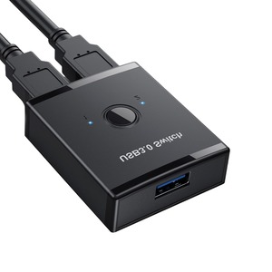 【在庫のみ】サムコス usb3.0 切り替え器 usb切替器 手動切替機 pc2台用 5Gbps高速転送 キーボード マウス プリンタ セレクター 切り替え機 (USB)