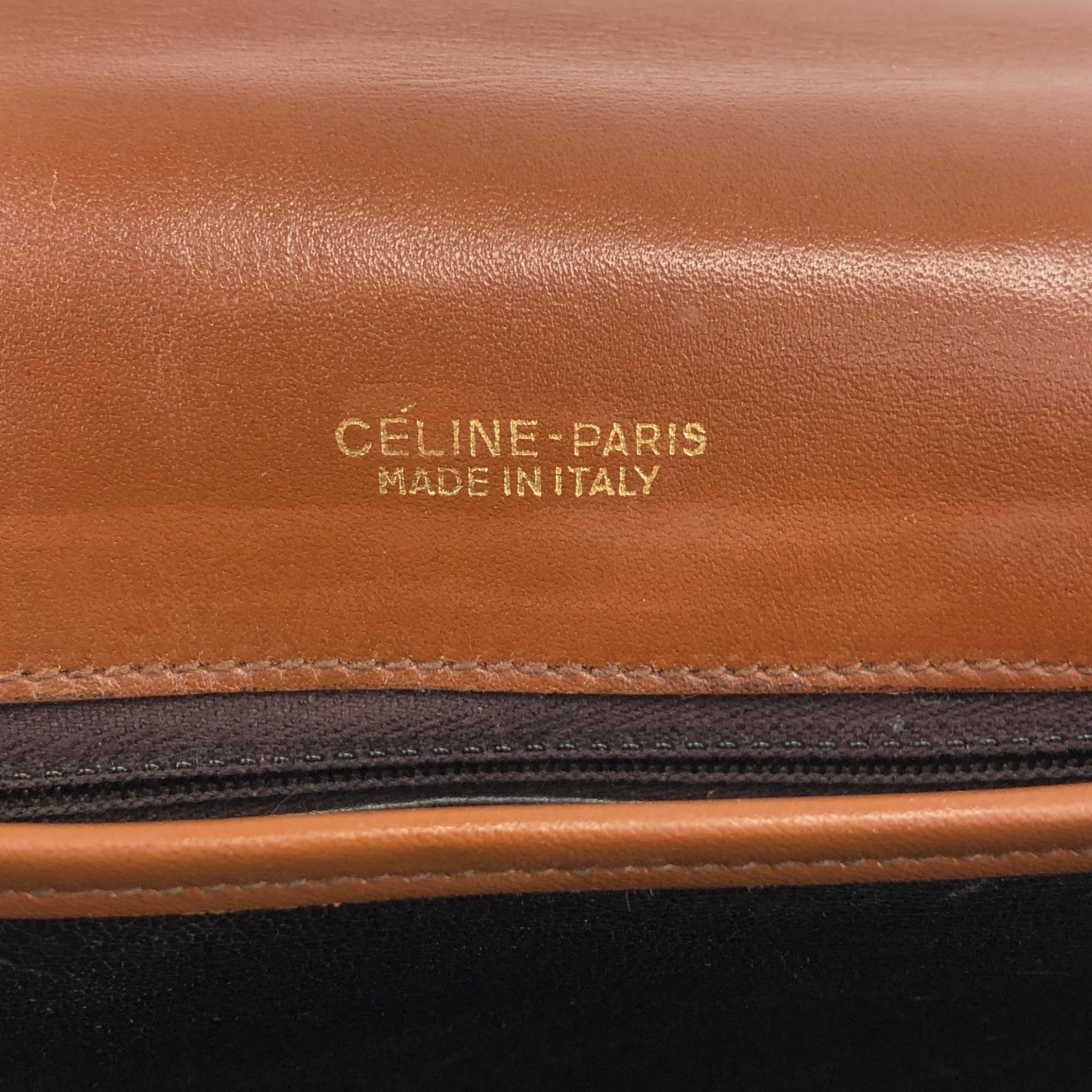 CELINE セリーヌ マカダム ショルダーバッグ ブラウン ブラゾン
