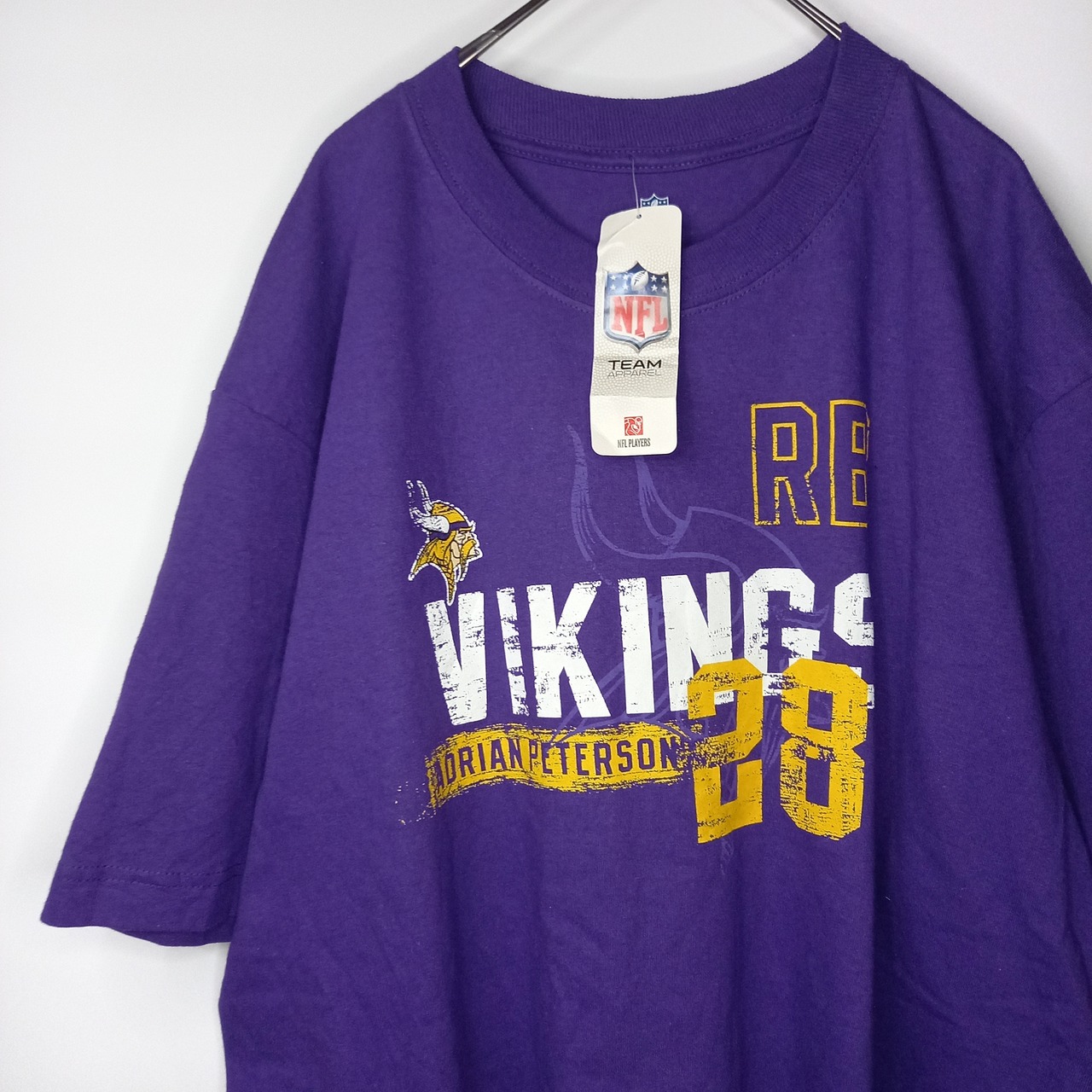 NFL　フットボール　Tシャツ　半袖　チームアパレル　バイキングス　紫　XL