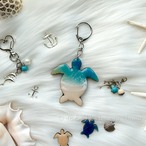 ホヌの海色キーホルダー✳︎海レジンアート