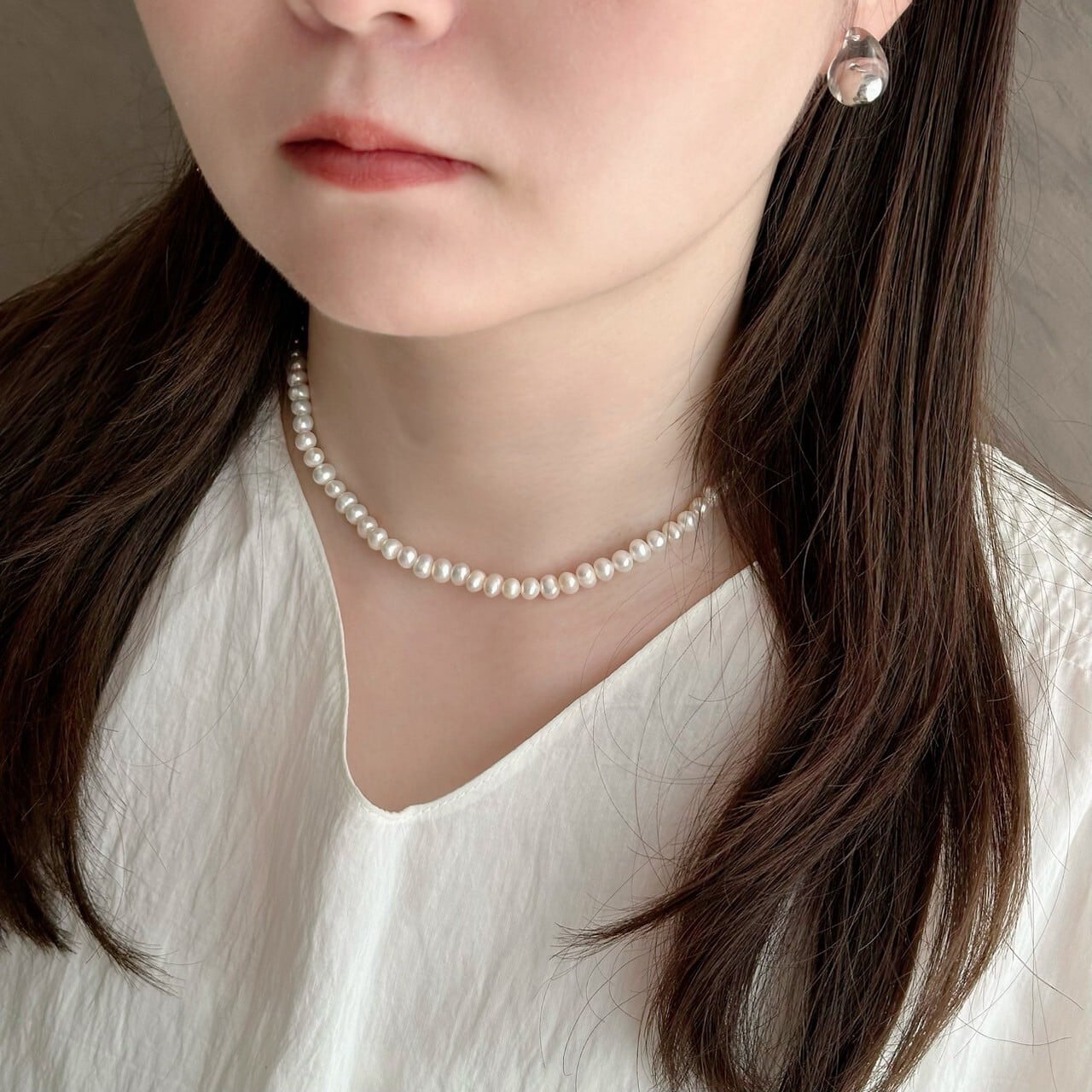 【SELECT】淡水パール ショートネックレス