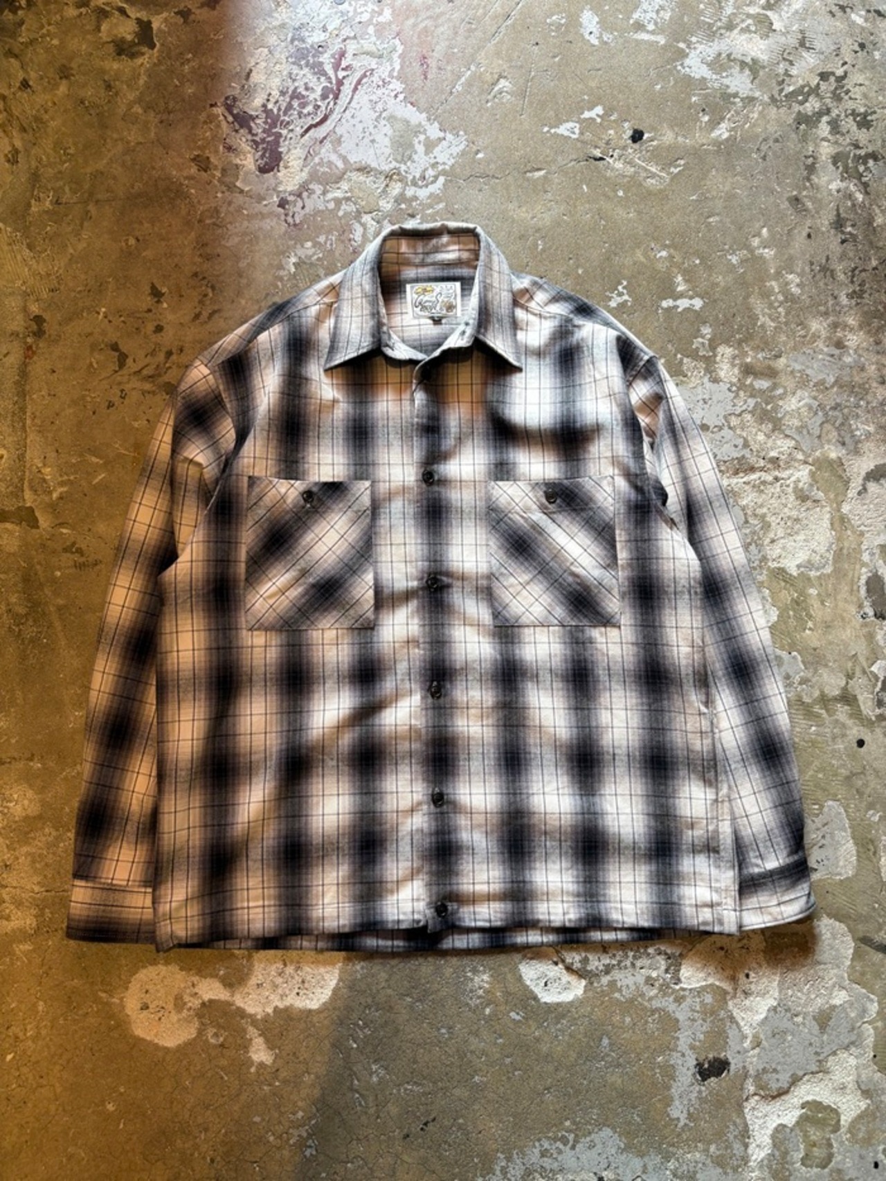 GENIUS CRAft / OMBRE CHECK SHIRT L/S / オンブレーチェックシャツ / ワイドシルェット / ボックスシルエット - 1