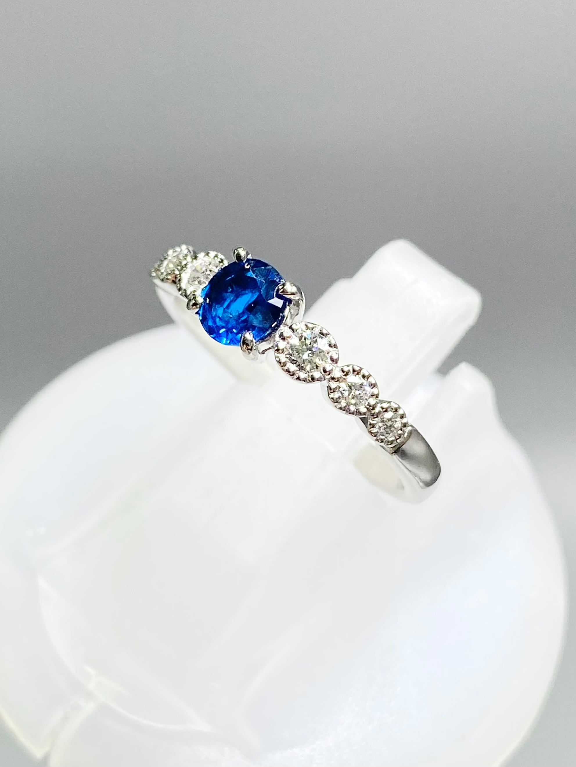 コバルトスピネル 0.472ct / ダイヤモンド 計0.18ct Pt900 リング 11.5