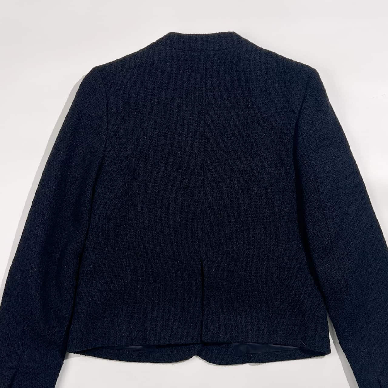 green label relaxing グリーンレーベル ツイード風 ノーカラー ジャケット 40/ネイビー系 レディース