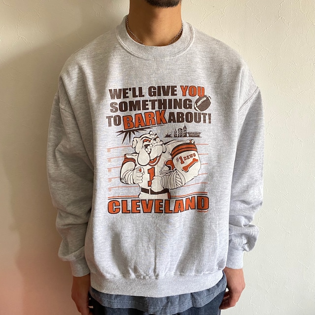 made in MEXICO  90s JERZEES CLEVELAND sweat shirt{メキシコ製　90s　ジャージーズ　クリーブランド　スエット　シャツ　古着　メンズ}ユニセックス