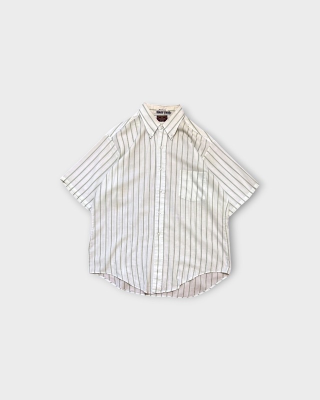 【VINTAGE】1970’s “Van Heusen” Stripe Button Down Short Sleeve Shirt