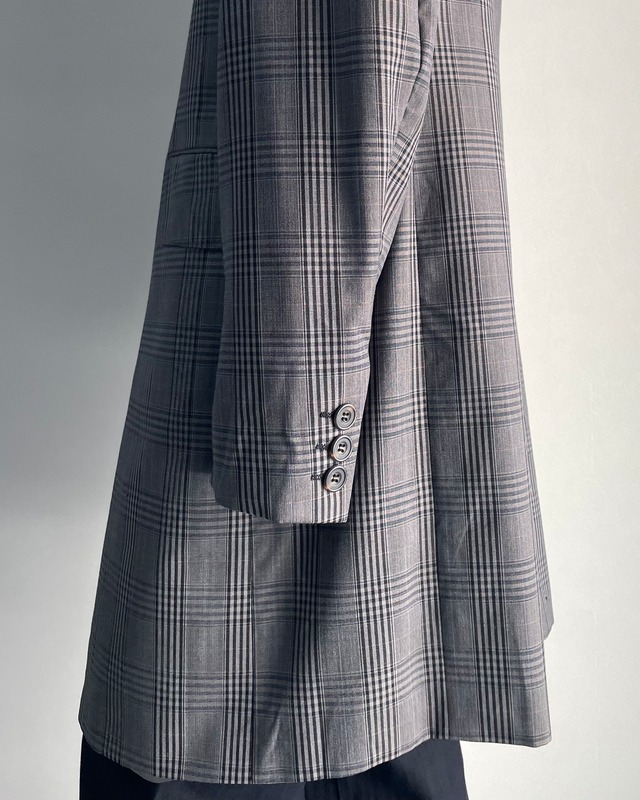 【90s dries van noten】classic check chester coat