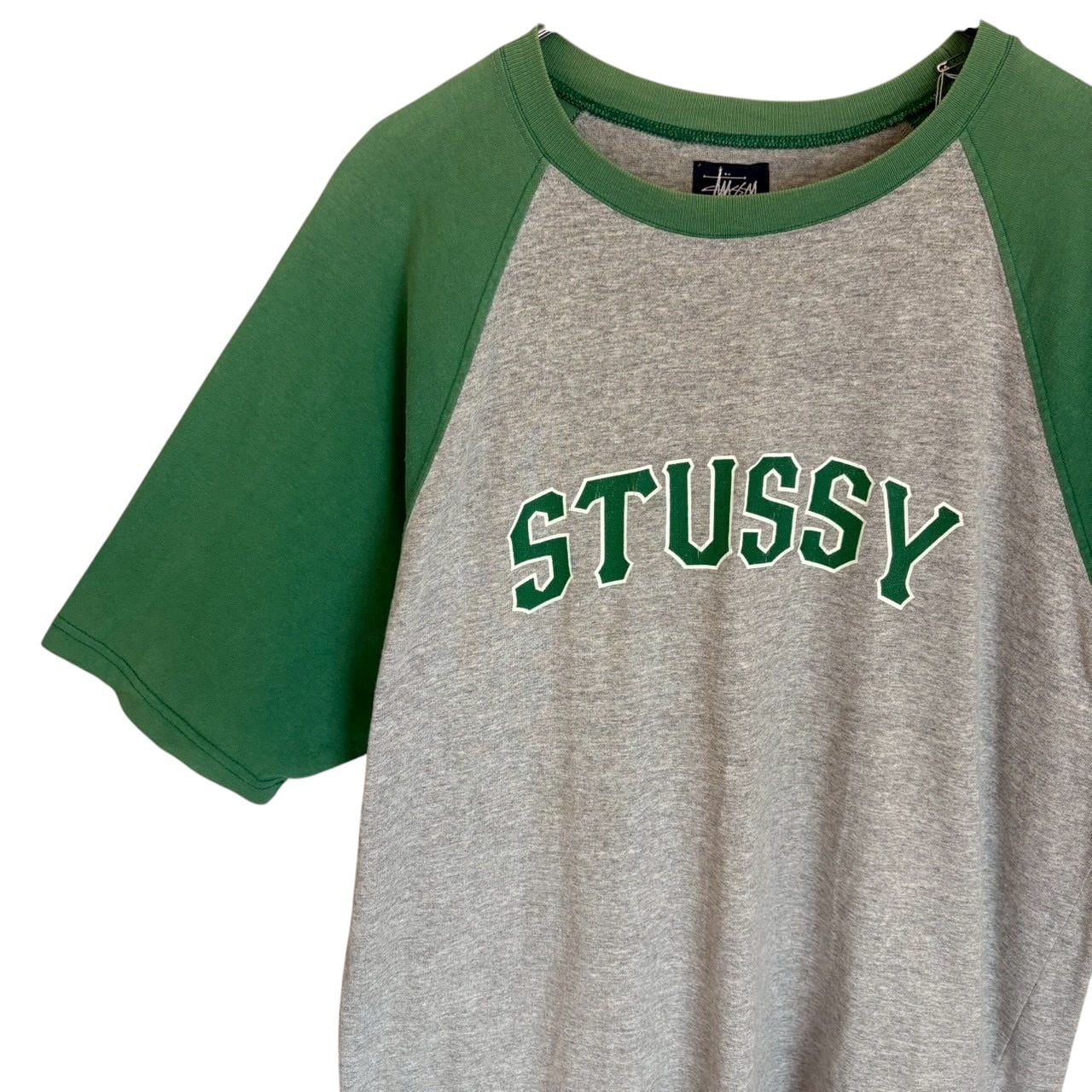 stussy ステューシー Tシャツ L ラグラン センターロゴ USA製 90s