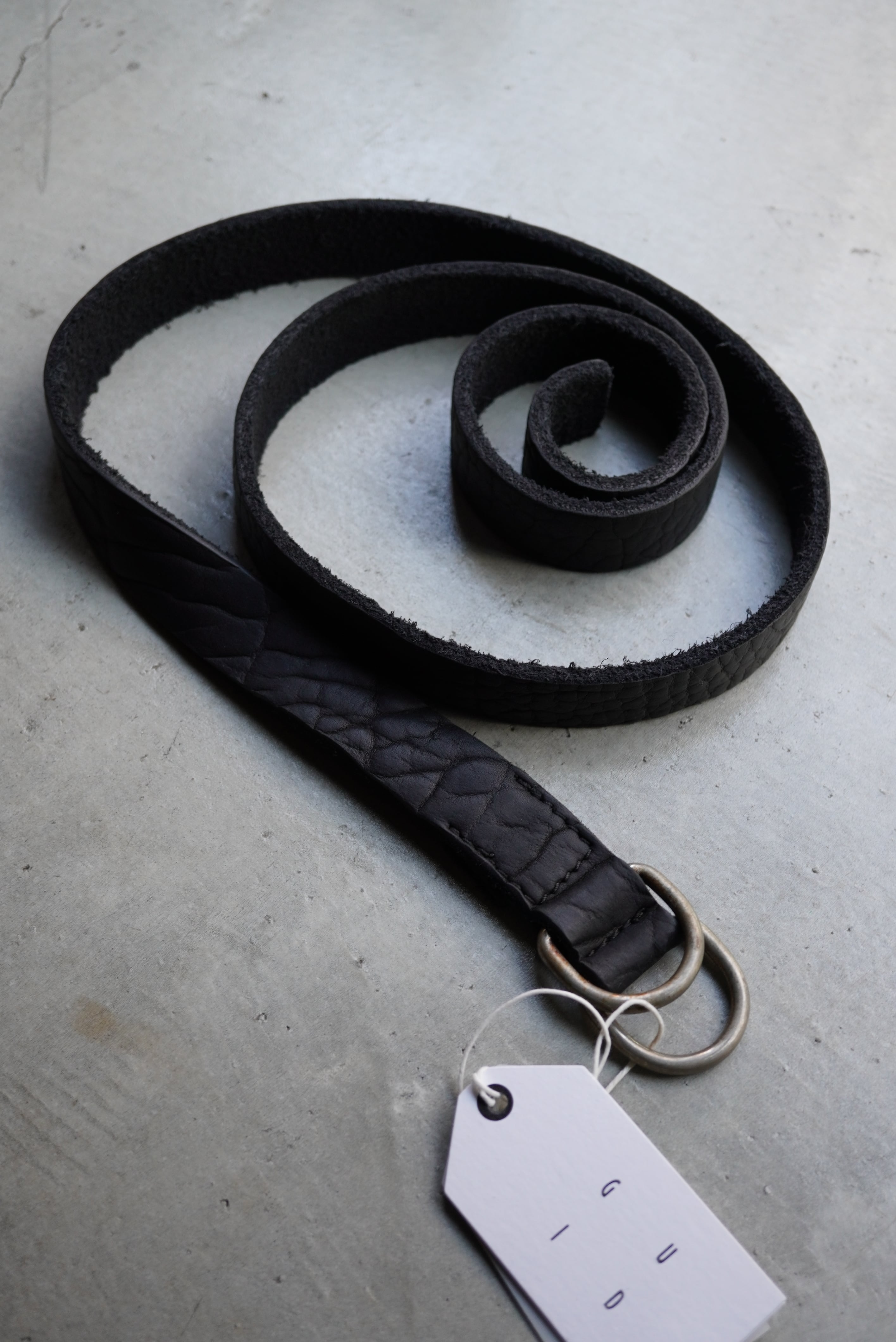 GUIDI / BLT17 BISON FULL GRAIN LEATHER BELT(221140)