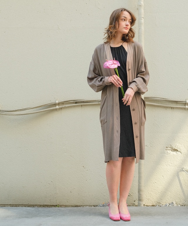 【送料無料】"Christian Dior" light long coat cardigan MADE IN ITALY