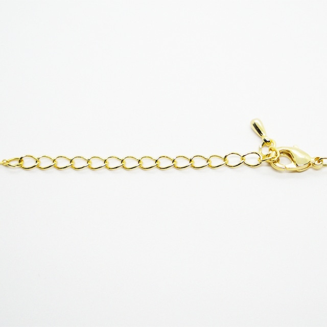 Smiley Head Phone Necklace｜Gold x Pearl