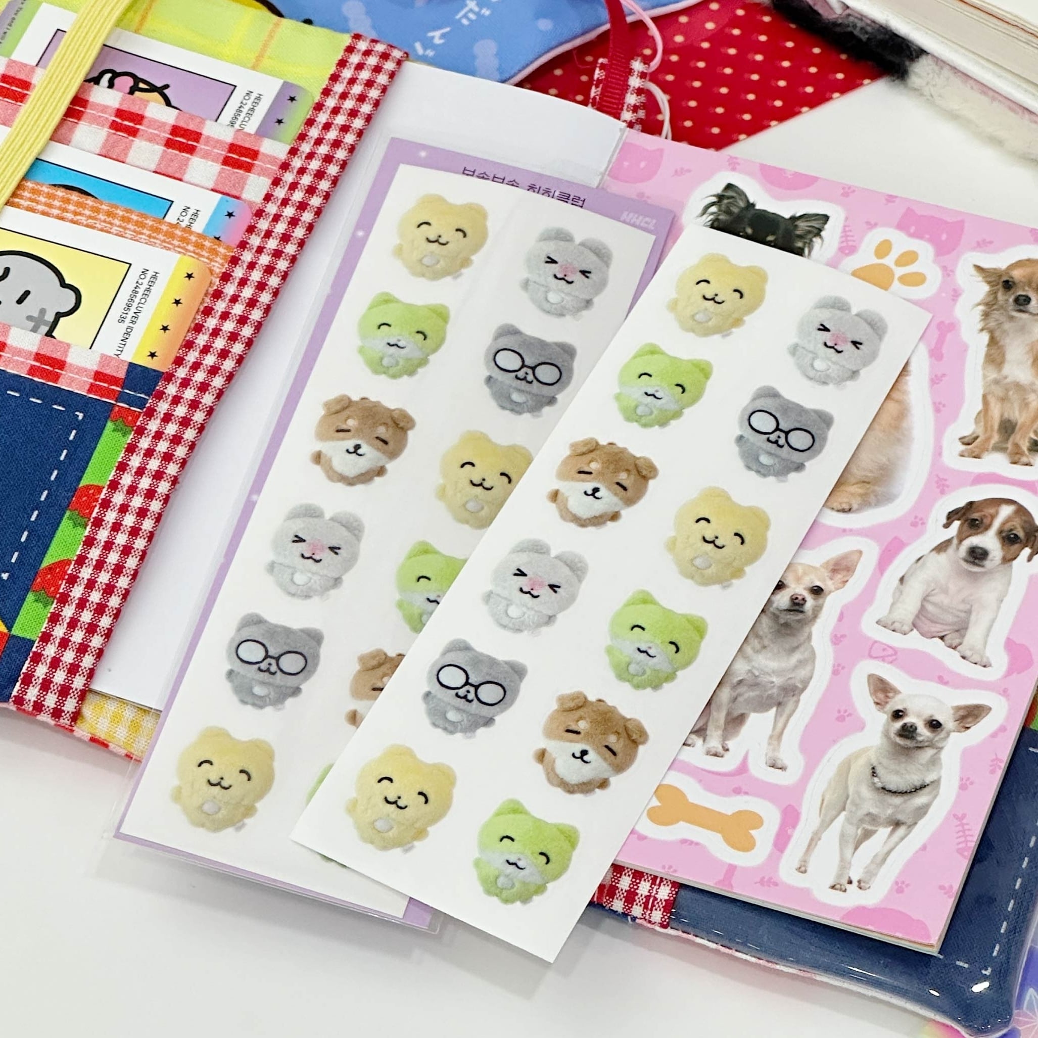 HEEHEECLUB] ふわふわ HEEHEECLUB ぬいぐるみフォト クリア ステッカー