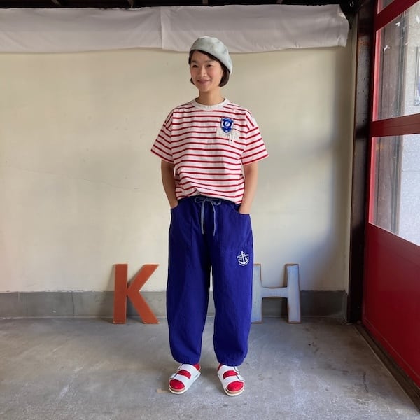 快晴堂 レディース パンツ Girl's・マリンステンシルプリント 62P30 全