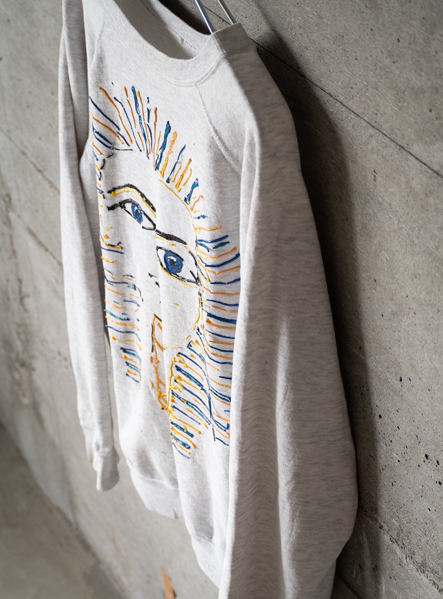 unknown 1990s Tutankhamun motif hand paint sweat