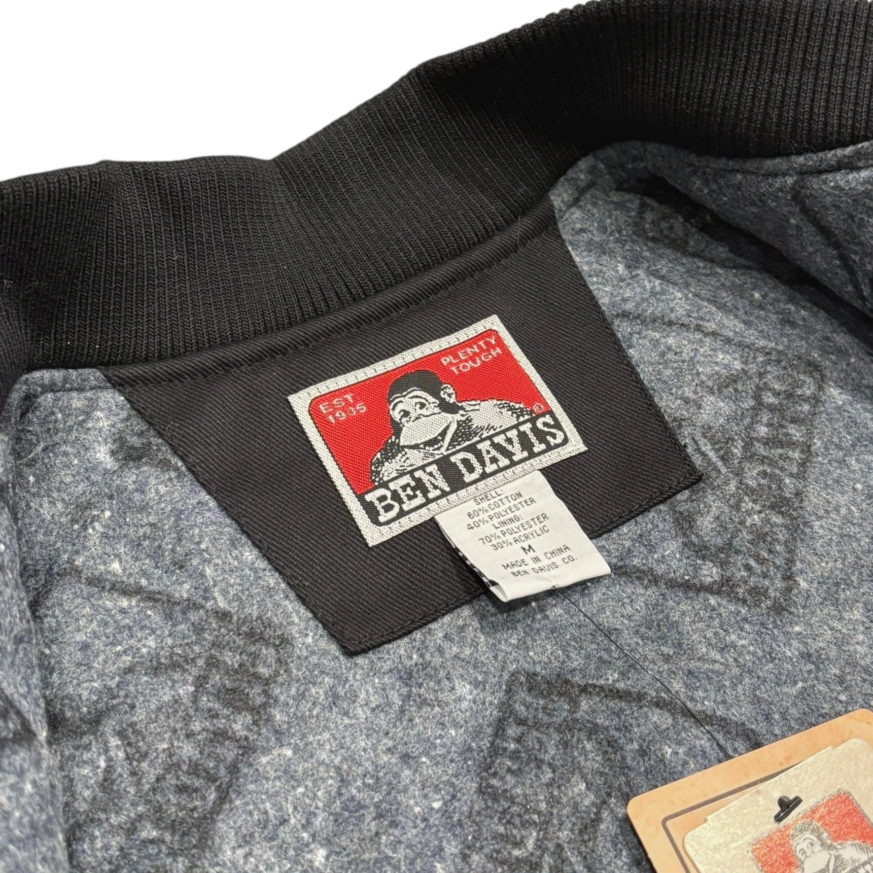 USA企画 BEN DAVIS LINED VEST - Black / ベンデイビス ワークベスト