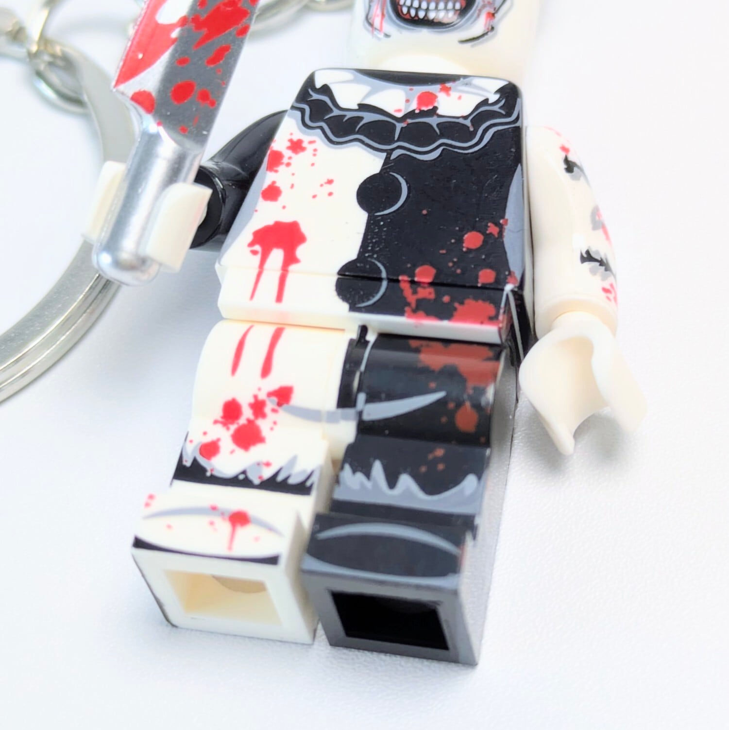 ★ブロックフィギュアキーホルダー★【 Terrifier テリファー 】アート・ザ・クラウン 〚アメリカン雑貨 アメトイ〛